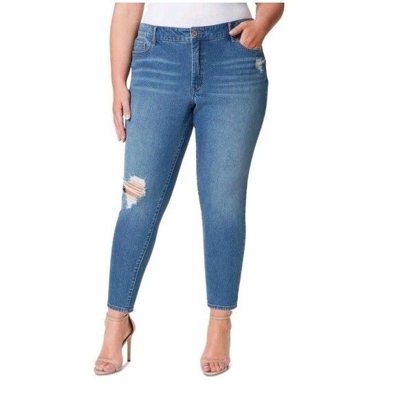 NWT Jessica Simpson Women's Adored High Rise Ankle Jeans Denim Pants  Plus 16W - Picture 1 of 13